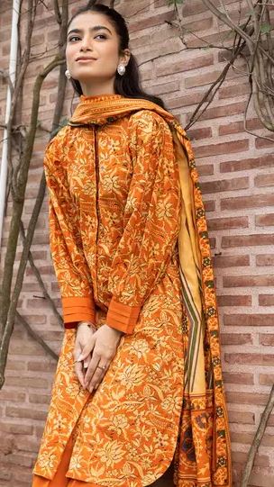 3PC Printed Lawn Unstitched Suit